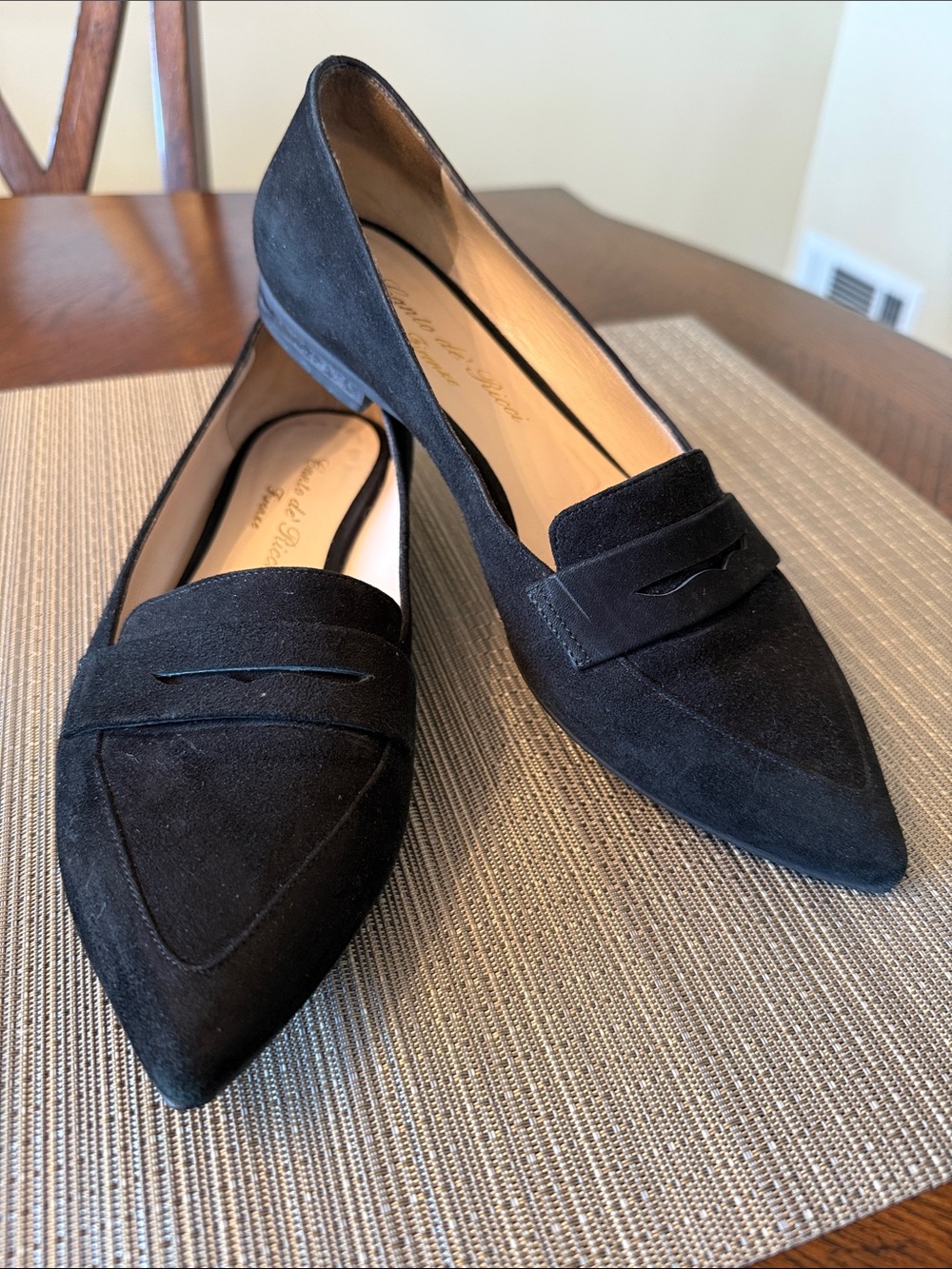 Canto de’ Ricci Black Suede Loafers